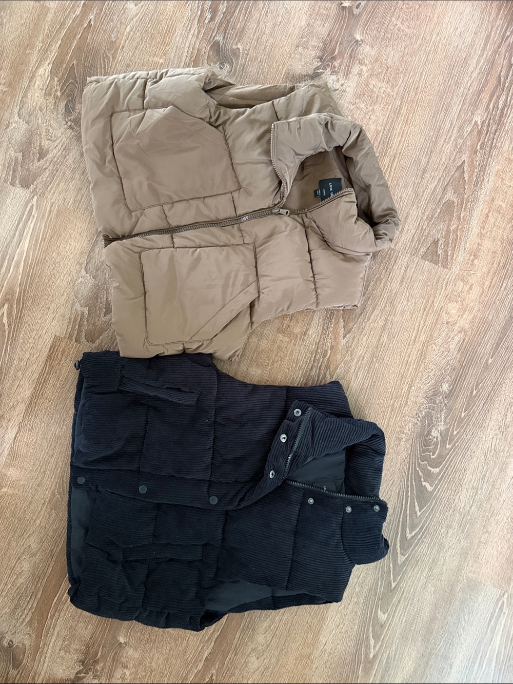 Set of (2) Vest Duo in Tan and Black